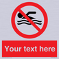 PV5596: Custom No swimming prohibition Sign