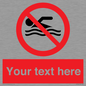PV5596: Custom No swimming prohibition Sign