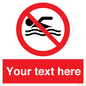 PV5596: Custom No swimming prohibition Sign