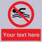 PV5596: Custom No swimming prohibition Sign