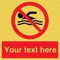 PV5596: Custom No swimming prohibition Sign