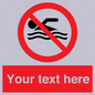 PV5596: Custom No swimming prohibition Sign