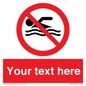 PV5596: Custom No swimming prohibition Sign