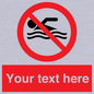 PV5596: Custom No swimming prohibition Sign