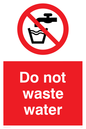PV5598: Do not waste water sign