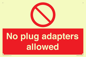 PV5702: No plug adapters allowed Prohibition Sign