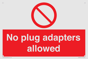 PV5702: No plug adapters allowed Prohibition Sign