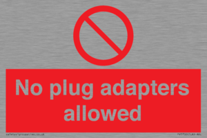 PV5702: No plug adapters allowed Prohibition Sign