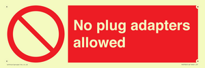 PV5702: No plug adapters allowed Prohibition Sign