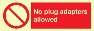 PV5702: No plug adapters allowed Prohibition Sign
