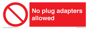 PV5702: No plug adapters allowed Prohibition Sign