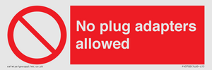 PV5702: No plug adapters allowed Prohibition Sign