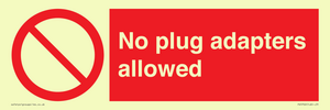 PV5702: No plug adapters allowed Prohibition Sign