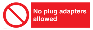 PV5702: No plug adapters allowed Prohibition Sign