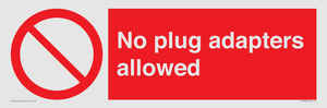 PV5702: No plug adapters allowed Prohibition Sign