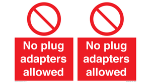 PV5702: No plug adapters allowed Prohibition Sign