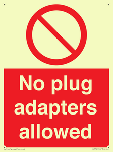 PV5702: No plug adapters allowed Prohibition Sign