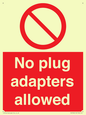 PV5702: No plug adapters allowed Prohibition Sign