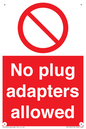 PV5702: No plug adapters allowed Prohibition Sign