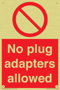 PV5702: No plug adapters allowed Prohibition Sign
