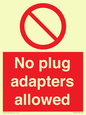 PV5702: No plug adapters allowed Prohibition Sign
