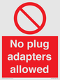 PV5702: No plug adapters allowed Prohibition Sign