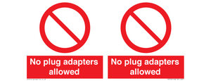 PV5702: No plug adapters allowed Prohibition Sign