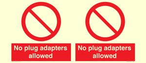 PV5702: No plug adapters allowed Prohibition Sign