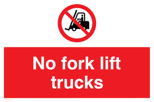 PV58: no fork lift trucks