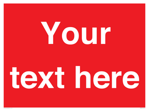 PV6005: Custom Prohibition: Blank (red) sign