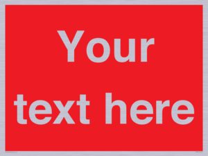 PV6005: Custom Prohibition: Blank (red) sign