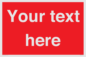 PV6005: Custom Prohibition: Blank (red) sign