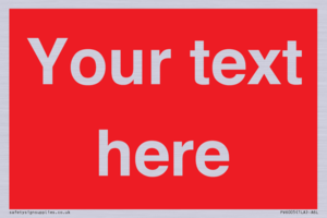 PV6005: Custom Prohibition: Blank (red) sign