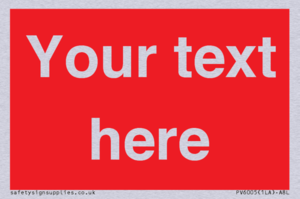 PV6005: Custom Prohibition: Blank (red) sign