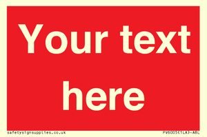 PV6005: Custom Prohibition: Blank (red) sign