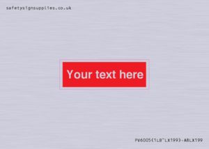 PV6005: Custom Prohibition: Blank (red) sign