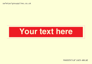 PV6005: Custom Prohibition: Blank (red) sign