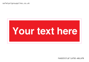 PV6005: Custom Prohibition: Blank (red) sign