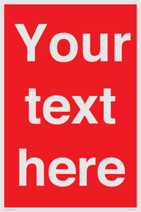 PV6005: Custom Prohibition: Blank (red) sign