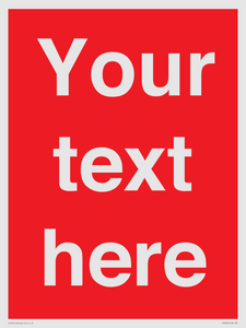 PV6005: Custom Prohibition: Blank (red) sign