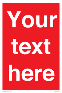PV6005: Custom Prohibition: Blank (red) sign