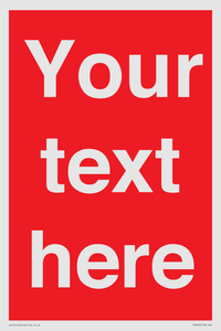 PV6005: Custom Prohibition: Blank (red) sign