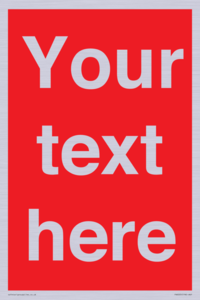 PV6005: Custom Prohibition: Blank (red) sign