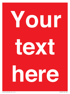 PV6005: Custom Prohibition: Blank (red) sign