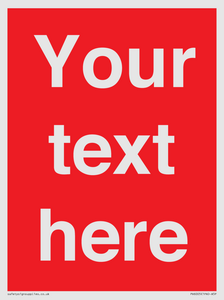 PV6005: Custom Prohibition: Blank (red) sign