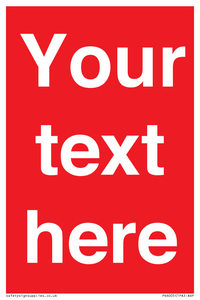 PV6005: Custom Prohibition: Blank (red) sign