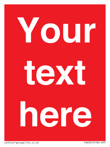 PV6005: Custom Prohibition: Blank (red) sign