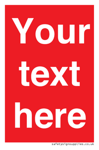 PV6005: Custom Prohibition: Blank (red) sign