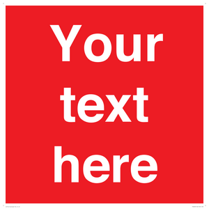 PV6005: Custom Prohibition: Blank (red) sign