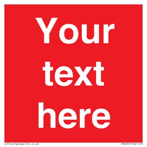 PV6005: Custom Prohibition: Blank (red) sign